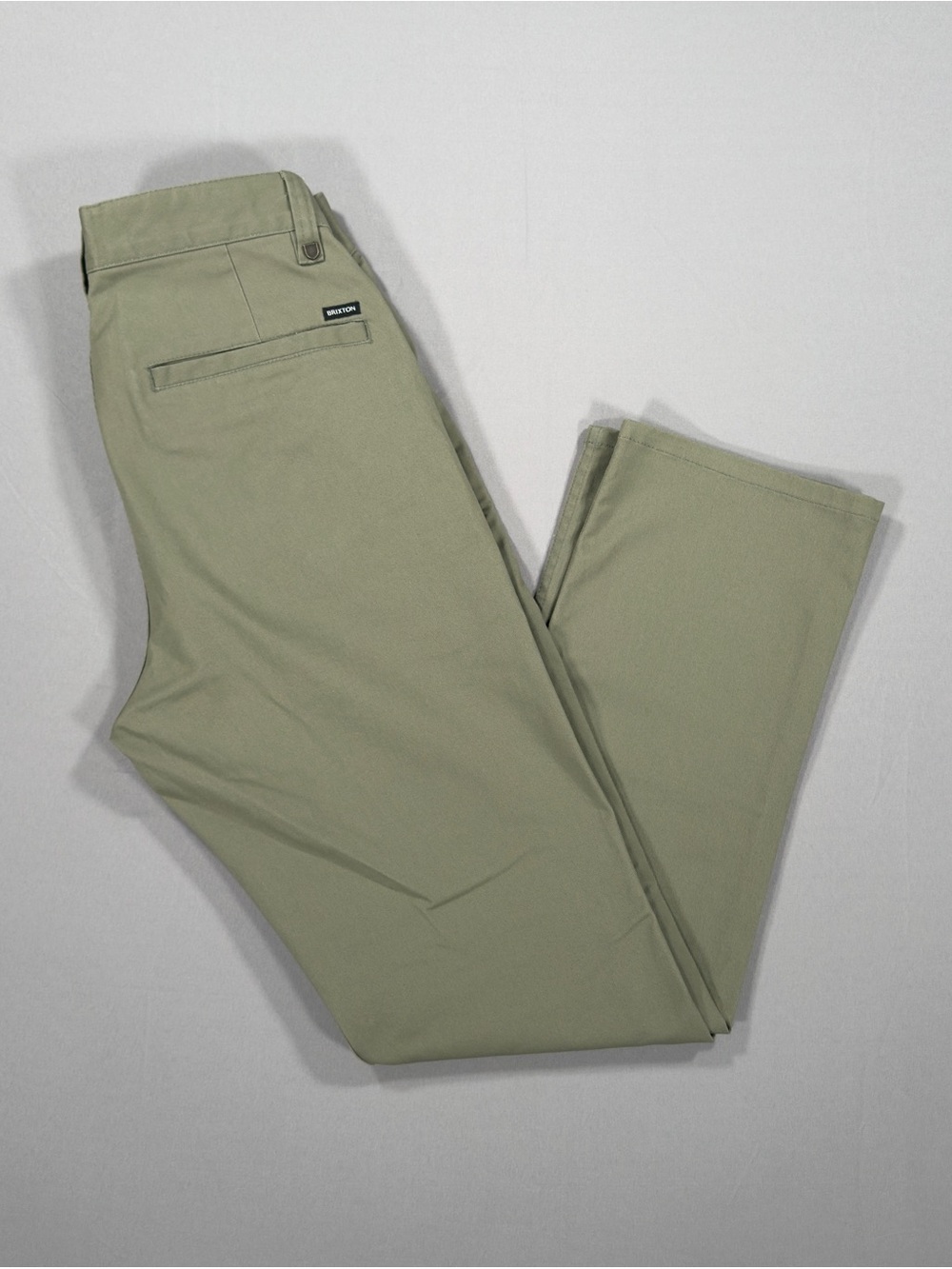 Brixton Choice Chino Pants Men's 30x32 Regular Fit Olive Green Surplus BU1386